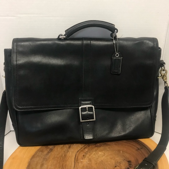 COACH Leather Briefcase LapTop Bag - Picture 1 of 12